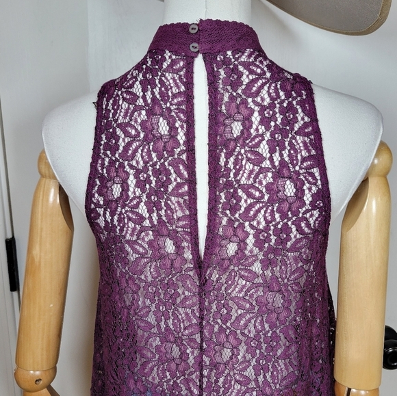 Free People Oversized Tank Dress Purple Sleeveless Mini Relaxed Fit Size XS - Picture 9 of 11